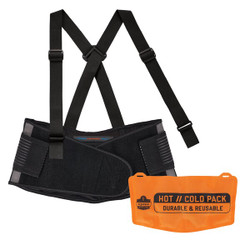 Ergodyne Heating/Cooling Back Support,Black,S 1675