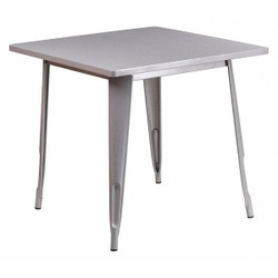 Flash Furniture Silver Metal Table,31.5SQ ET-CT002-1-SIL-GG