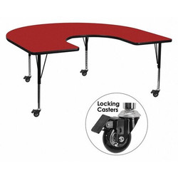 Activity Table,Horeshoe Shp,Red,60"x66"