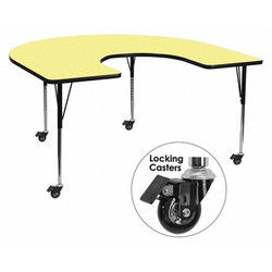 Activity Table,Horeshoe Shp,Yel,60"x66"
