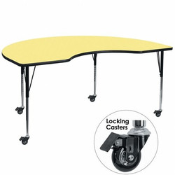 Activity Table,Kidney Shape,Yel,48"x72"