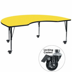 Activity Table,Kidney Shape,Yel,48"x72"