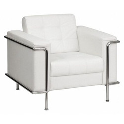 Flash Furniture Leather Chair,White ZB-LESLEY-8090-CHAIR-WH-GG