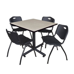 Kobe Kobe,36",Square Brkrm Table,4 M Chrs TKB3636PL47BK