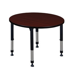 Kee Kee,Adjustable Classroom Table,Round,36" TB36RNDMHAPBK