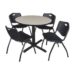 Cain Cain,42",Round Breakroom Table,4 M Chrs TB42RNDPL47BK