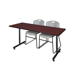 Kobe Training Table,w/2 Zeng Chairs,60"x24" MKTRCT6024MH44GY
