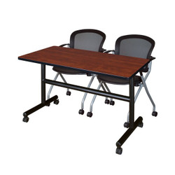 Kobe FlipTop Table,w/2Cadence Chairs,48"x24" MKFT4824CH23BK
