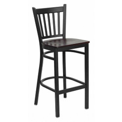 Restaurant Stool,Vertical Back,Mah Seat