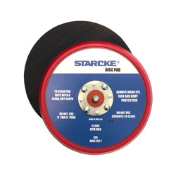 6" x 5/16-24 Red H&L Medium Low Profile Backup Pad R BP-6G-RED BP-6G-RED