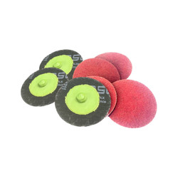 Ceramic 2" Red Fiber Quick Change Disc P080 BX/25 R 2QC-80G-C-25 2QC-80G-C-25