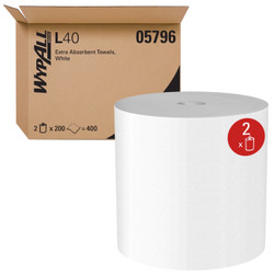 WypAll L40 Wipers, White 05796