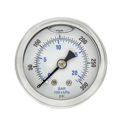 Pic Gauges Pressure Gauge,1/8 in. NPT,1-1/2 in. 202L-158H