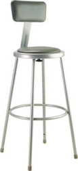NPS® STOOL,30IN,BACK VINYL,GY 6430B