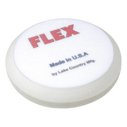 Flex Polishing Pad,6-1/4" Size,Foam,White 651150