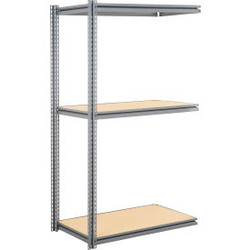Global Industrial 3 Shelf Heavy Duty Boltless Shelving Z Beam Add On 48Wx36Dx84H