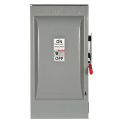 Siemens Safety Switch, Fusible, 200 A, Steel HF364R