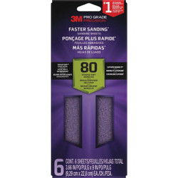 3M 6pk 180g 1/3 Sandpaper SHTR180-PGP-6T