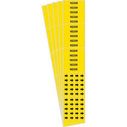 Brady Pipe Marker,Adhesive,Black,Vacuum,PK5 7291-3C-PK