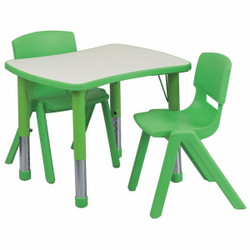 Activity Table w/2 Chairs,Grn,21"x26"