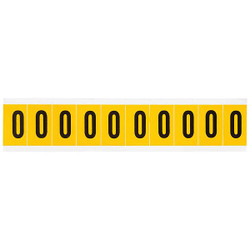 Brady Letter Label,O,1-1/2in.Hx7/8in.W 1530-O