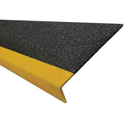 Sure-Foot FRP Step Cover,Ylw/Blk,48", Fbrglss 9N12117X004817H