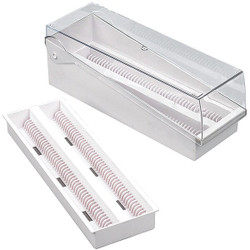 Globe Scientific Microscope Slide Box,Blue 513250B-1
