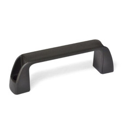 J.W. Winco Pull Handle, Black, Polypropylene 6382005
