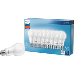 Philips 75W Equivalent Soft White A19 Medium LED Light Bulb (8-Pack) 589101