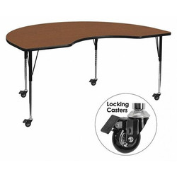 Activity Table,Kidney Shape,Oak,48"x96"