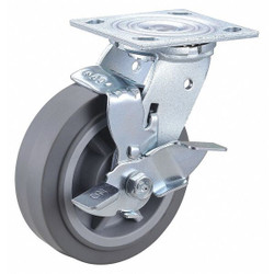 Manufacturer Varies Plate Caster,Swivel,Rubber,7 1/2"H 435X91