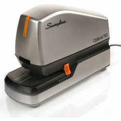 Swingline Optima 60 Electric Stapler - Staples Upto 60 Sheet - Silver - 1 Each
