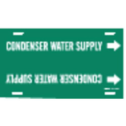 Brady Pipe Marker,Condenser Water Supply,8in H 4041-F