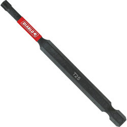 Diablo 3-1/2 In. T25 Torx Impact Screwdriver Bit DT2535B Pack of 50