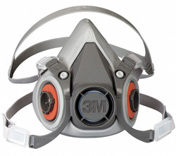 3M 6200 Half Mask for Use With 6000 Series Cartridges, Face Piece Medium Pack of 2
