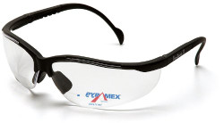 Pyramex V2 Readers Safety Eyewear, Clear +2.0 Lens With Black Frame Pack of 3