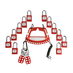 Brady Lockout Kit,2 Lockouts,Red 153678