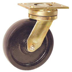 Rwm Plate Caster,Swivel,Elastomer,10 1/8"H 68-GTB-0820-S