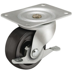 Shepherd Hardware Plate Caster,Swivel,Polyolefin,3 13/16"H PSQ30119ZN-3EB