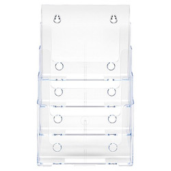 Deflecto Literature Rack,13.58" H,Clear 77441