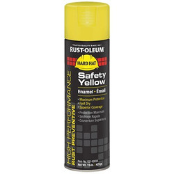 V2143838 Rust-Oleum V2100 Spray Paint, 15 oz, Aerosol, Spray, Safety Yellow