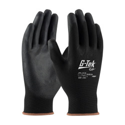 33-B125/M PIP G-Tek Gloves,Coated Palm & Fingers On Black,M
