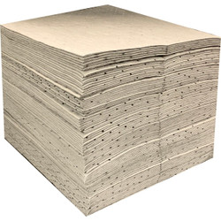U1PM100 Essentials 15" x 18" Universal Single Ply Medium Weight Sorbent Pads - 100 Count