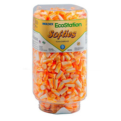 6702 Moldex EcoStation Earplug Refill, One Size, Foam, Tapered, Uncorded, Orange, 33 dB, Wall