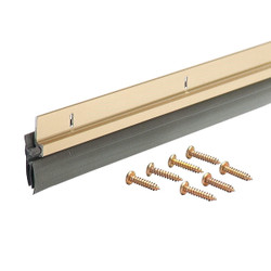 05702 M-D 1-1/4 In. x 36 In. Brite Gold Aluminum & Vinyl Door Sweep