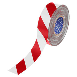 Brady Floor Marking Tape,Red/White,2"W,100ft 177025
