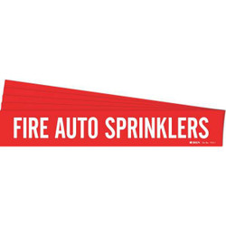 Brady Pipe Marker,,Fire Auto Sprinklers,PK5 7107-1-PK
