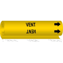 Brady Pipe Marker,Vent,5 in H,8 in W 5781-O