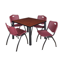 Kee Kee,36",Square Breakroom Table,4 M Chrs TB3636CHBPBK47BY