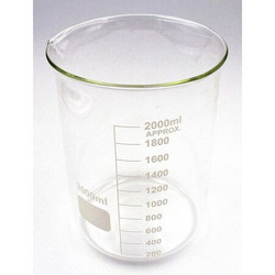 Manufacturer Varies Beaker,2 L,185 mm H,132 mm Dia,PK4 5YGZ8
